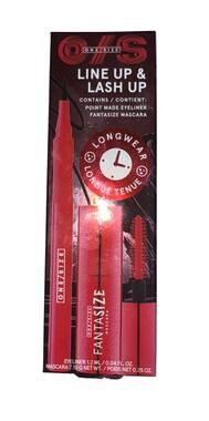 One Size Line Up and Lash Up Mascara & Liquid Eyeliner Set Travel Size Black New